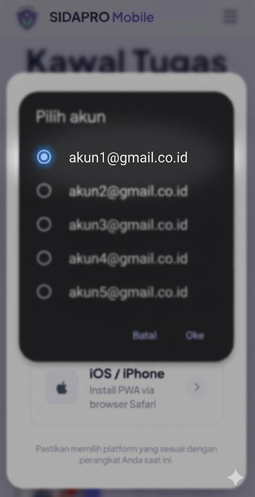 Pilih Akun Google